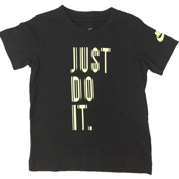 Nike Boys Black Athletic Just Do It T-Shirt 2T NEW - Picture 1 of 1